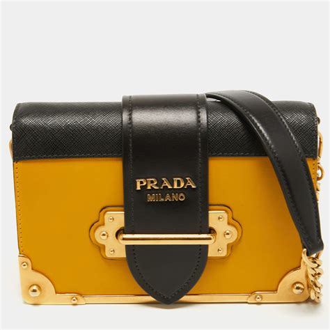 prada cahier chain yellow|prada handbags.